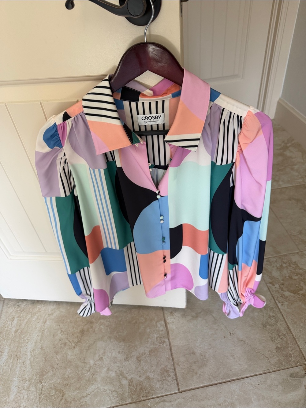 CROSBY by Mollie Burch Multicolor Geometric Button-Down Shirt